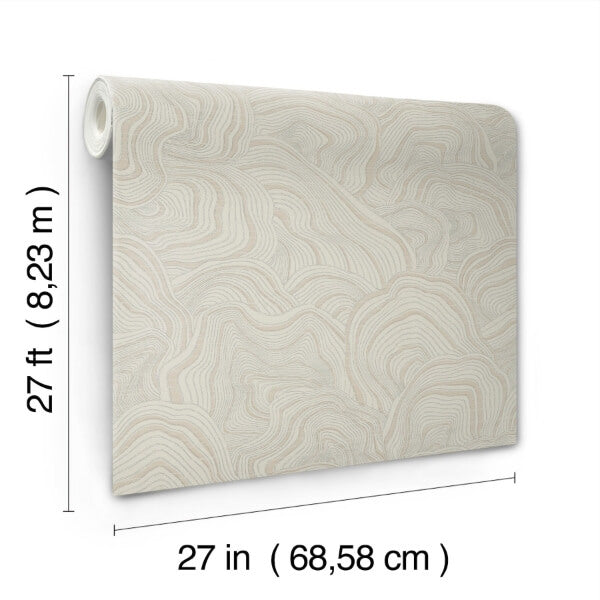 Geodes Taupe Wallpaper