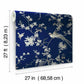 Bird & Blossom Chinoserie Blue Wallpaper