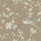 Bird & Blossom Chinoserie Brown Wallpaper