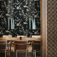 Bird & Blossom Chinoserie Black Wallpaper