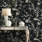 Bird & Blossom Chinoserie Black Wallpaper
