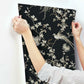 Bird & Blossom Chinoserie Black Wallpaper