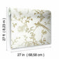 Bird & Blossom Chinoserie White & Gold Wallpaper