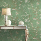 Bird & Blossom Chinoserie Green Wallpaper