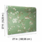 Bird & Blossom Chinoserie Green Wallpaper