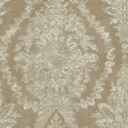 Charleston Damask Bronze Wallpaper