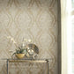 Charleston Damask Bronze Wallpaper