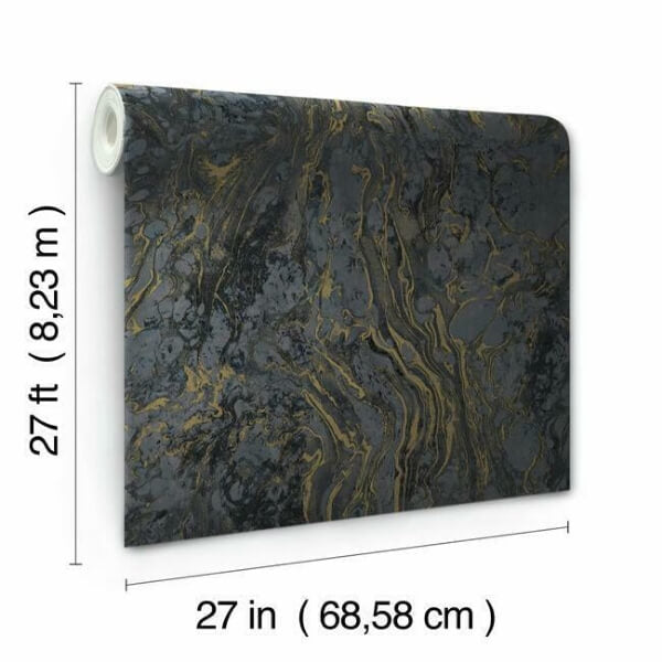 Polished Marble Black Wallpaper