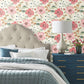 Evelyn Pink Floral Wallpaper