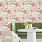 Evelyn Pink Floral Wallpaper