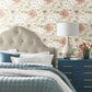 Evelyn Apricot Floral Wallpaper