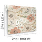 Evelyn Apricot Floral Wallpaper
