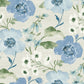 Evelyn Blue Floral Wallpaper