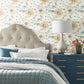 Evelyn Wheat Floral Wallpaper