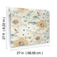 Evelyn Wheat Floral Wallpaper