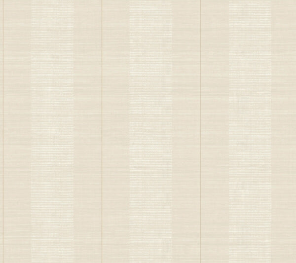 Colbert Stripe Ivory Textured Wallpaper