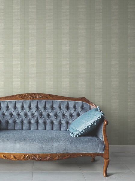 Colbert Stripe Seafoam Textured Wallpaper