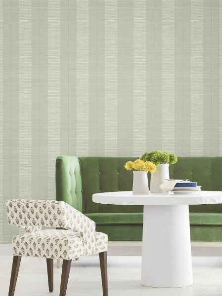 Colbert Stripe Seafoam Textured Wallpaper