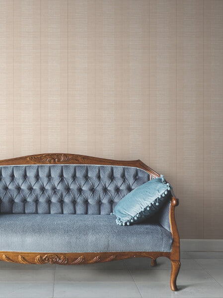 Colbert Stripe Blush Textured Wallpaper