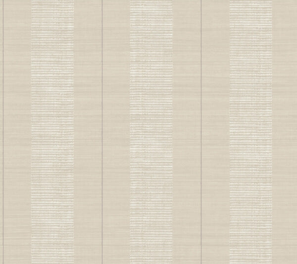 Colbert Stripe Taupe Textured Wallpaper