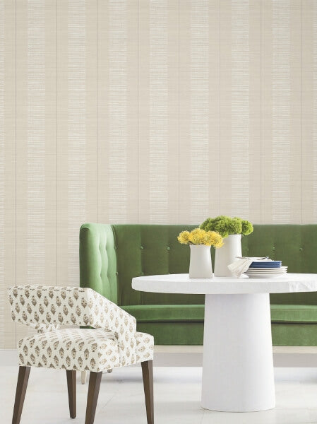 Colbert Stripe Taupe Textured Wallpaper