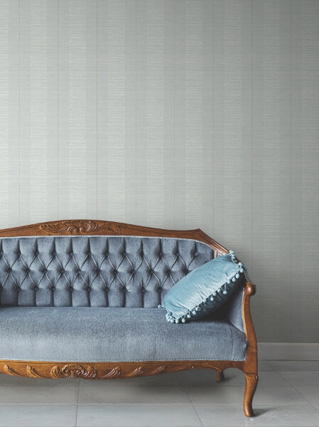 Colbert Stripe Light Blue Textured Wallpaper
