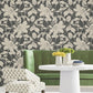 Solange Black Botanical Wallpaper