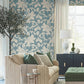 Solange Teal Botanical Wallpaper