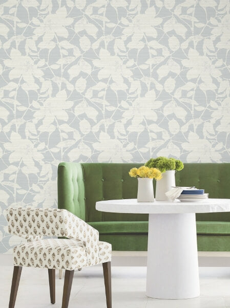 Solange Light Blue Botanical Wallpaper