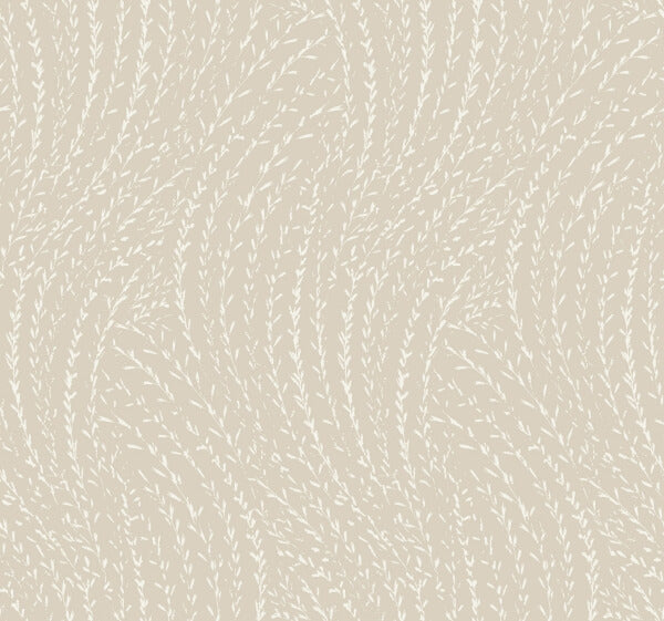 Willow Song Taupe Botanical Wallpaper