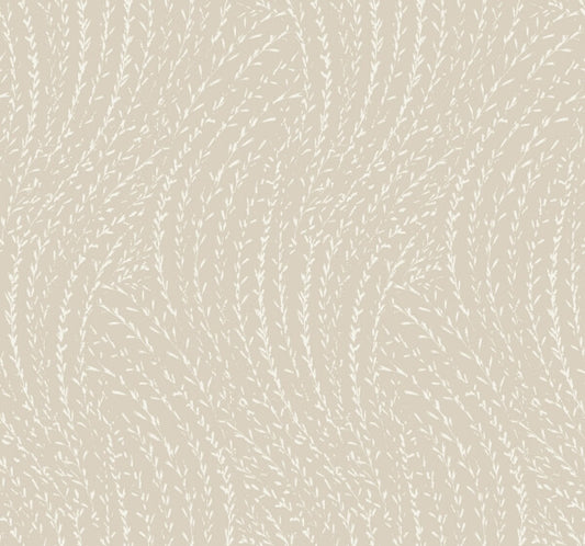Willow Song Taupe Botanical Wallpaper