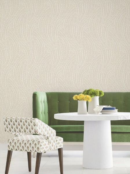 Willow Song Taupe Botanical Wallpaper