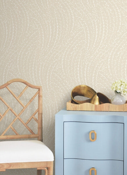 Willow Song Wheat Botanical Wallpaper
