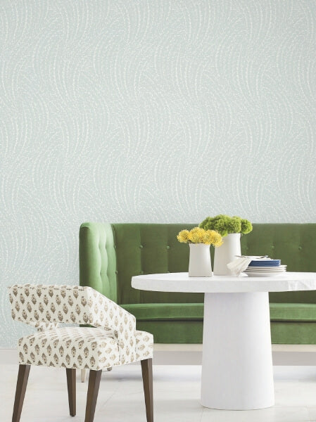 Willow Song Light Blue Botanical Wallpaper