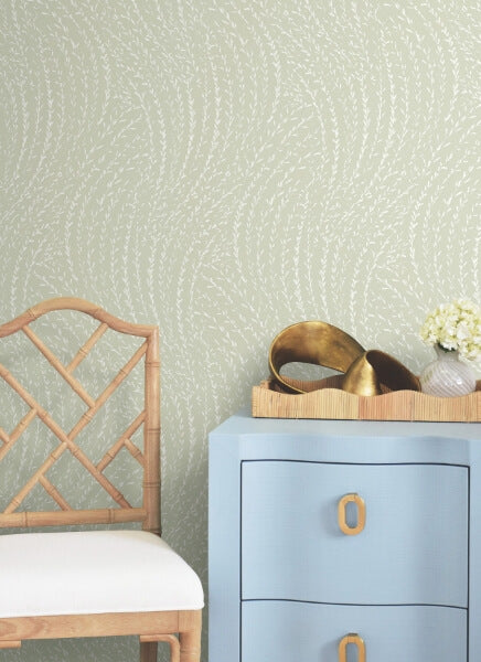 Willow Song Sage Botanical Wallpaper