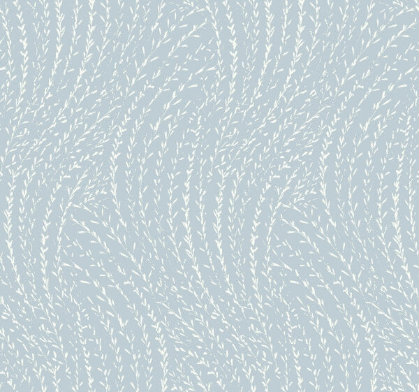 Willow Song Sky Blue Botanical Wallpaper