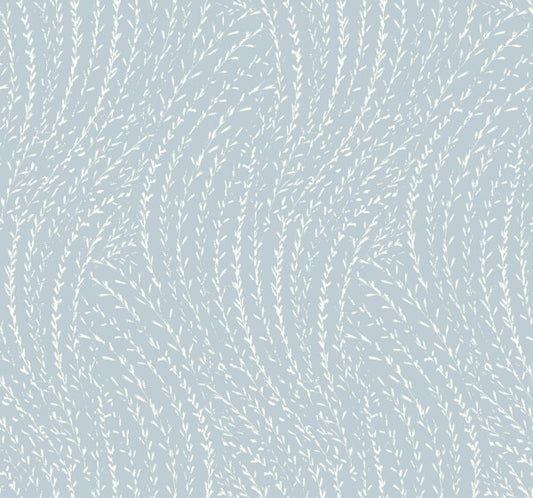Willow Song Sky Blue Botanical Wallpaper