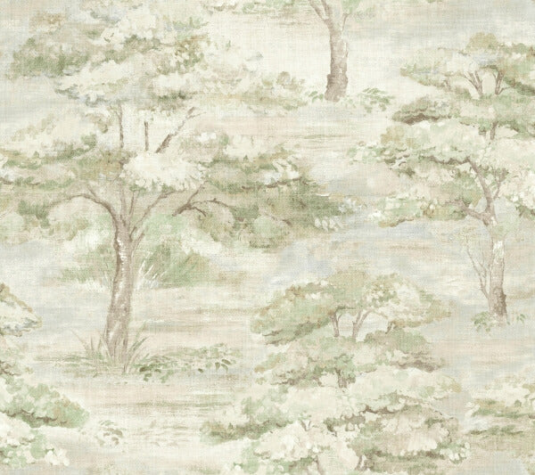 Moreno Green Woodland Wallpaper