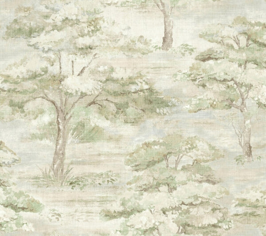 Moreno Green Woodland Wallpaper