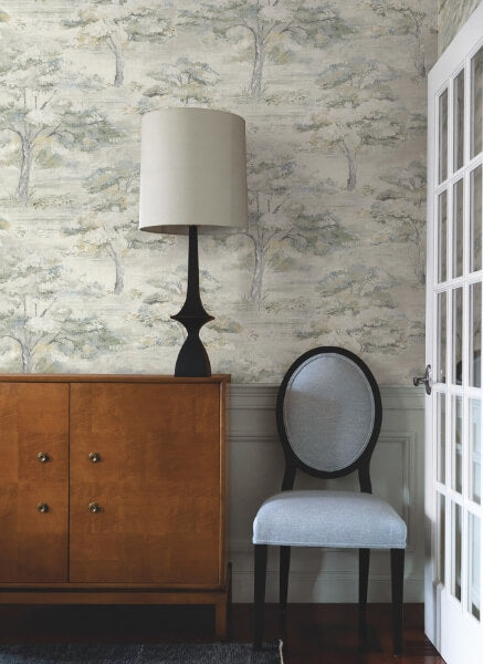 Moreno Slate Woodland Wallpaper