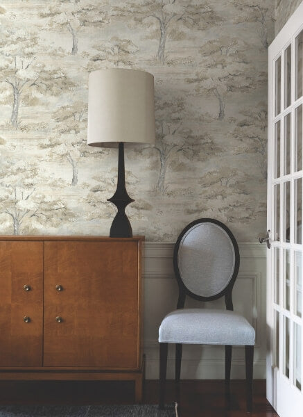 Moreno Neutral Woodland Wallpaper