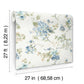 Veiled Garden Sky Blue Floral Wallpaper