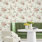 Veiled Garden Rose Floral Wallpaper