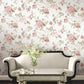 Veiled Garden Pink Floral Wallpaper