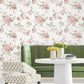 Veiled Garden Pink Floral Wallpaper