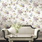Veiled Garden Plum Floral Wallpaper