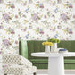 Veiled Garden Plum Floral Wallpaper