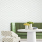 Serene Villa Teal Floral Stamp Wallpaper