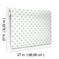 Serene Villa Teal Floral Stamp Wallpaper