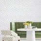 Serene Villa Red Floral Stamp Wallpaper